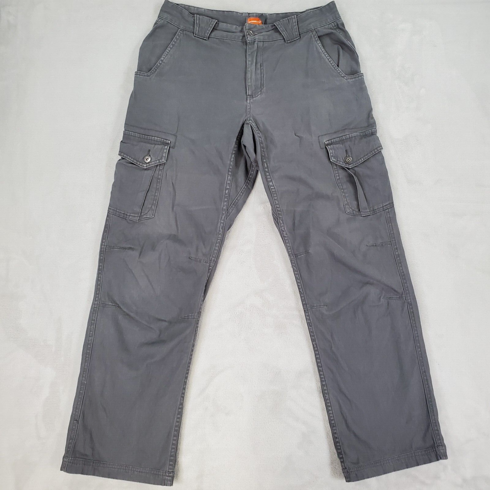 Merrell Cargo Pants Mens 32x31 Relaxed Straight Gray Stretch Hiking Outdoors